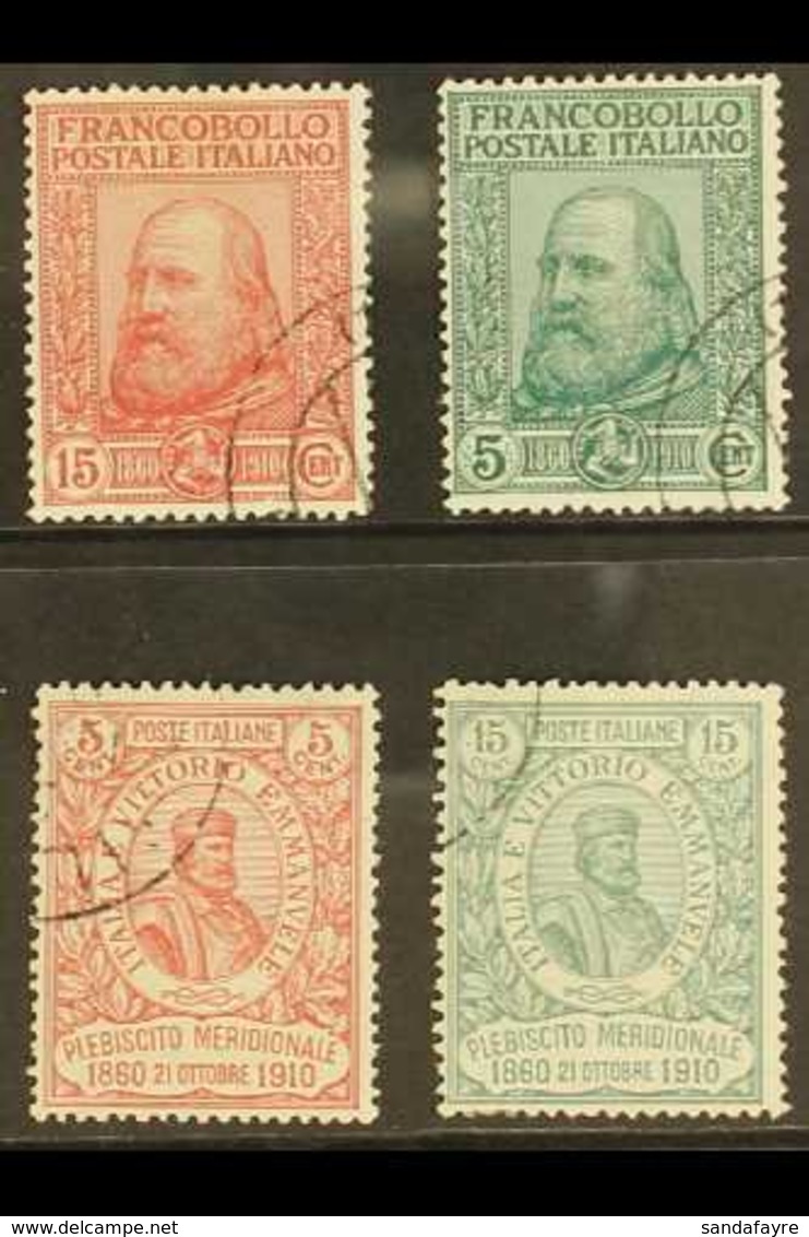 1910 Plebiscites Both Complete Sets (Sassone 87/90, SG 81/84, Michel 95/98), Fine Cds Used Cancelled Per Favour, Fresh,  - Ohne Zuordnung