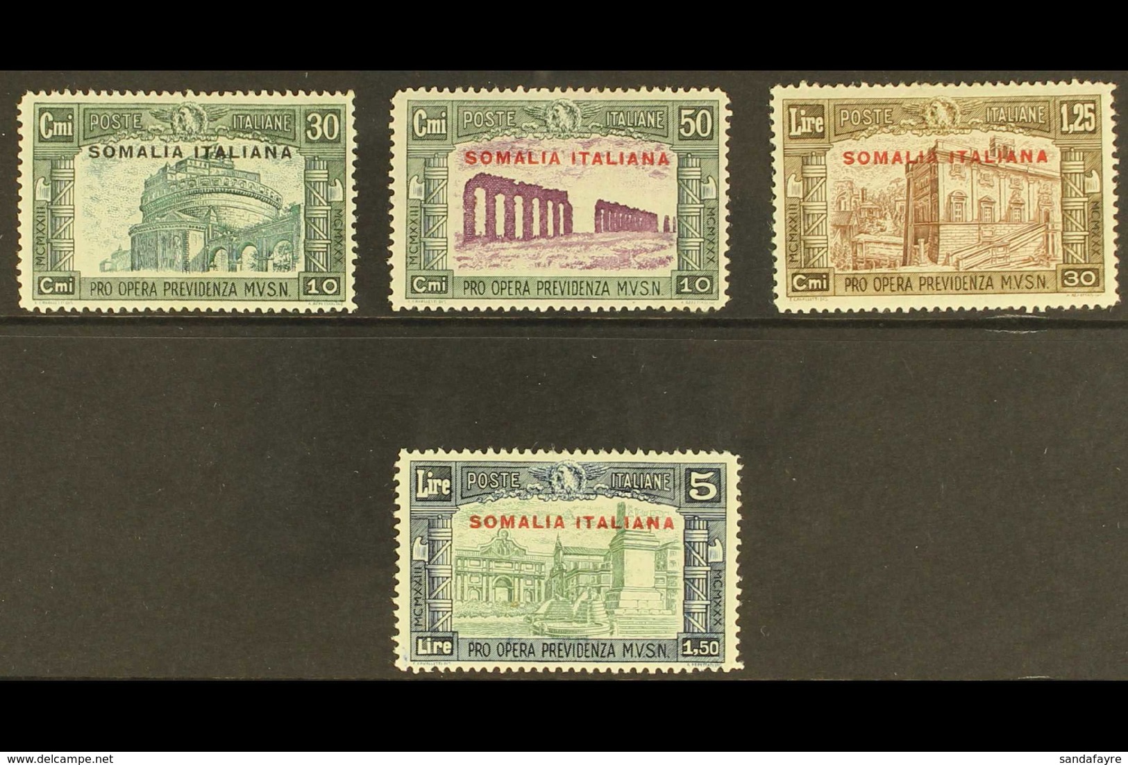 SOMALIA 1930 Third National Defence Overprints Complete Set (Sassone 140/43, SG 134/37), Fine Mint, Fresh. (4 Stamps) Fo - Sonstige & Ohne Zuordnung