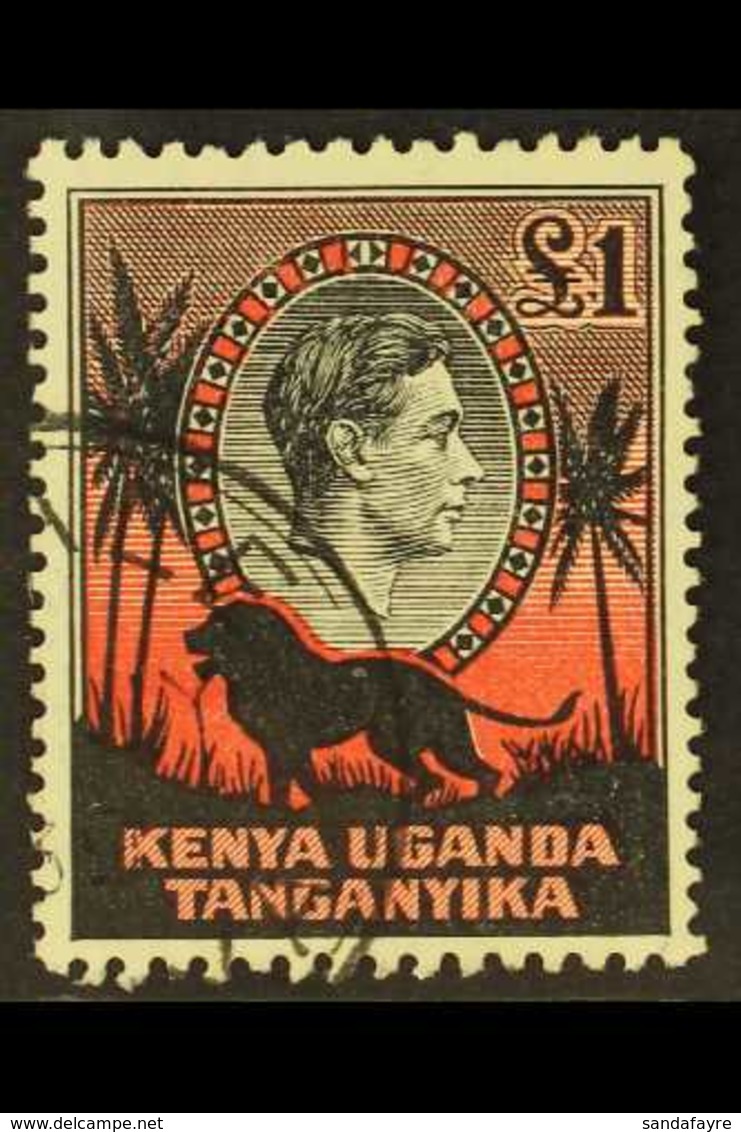 1938 £1 Black And Red, Perf 11¾ X 13, SG 150, Very Fine Used. For More Images, Please Visit Http://www.sandafayre.com/it - Vide