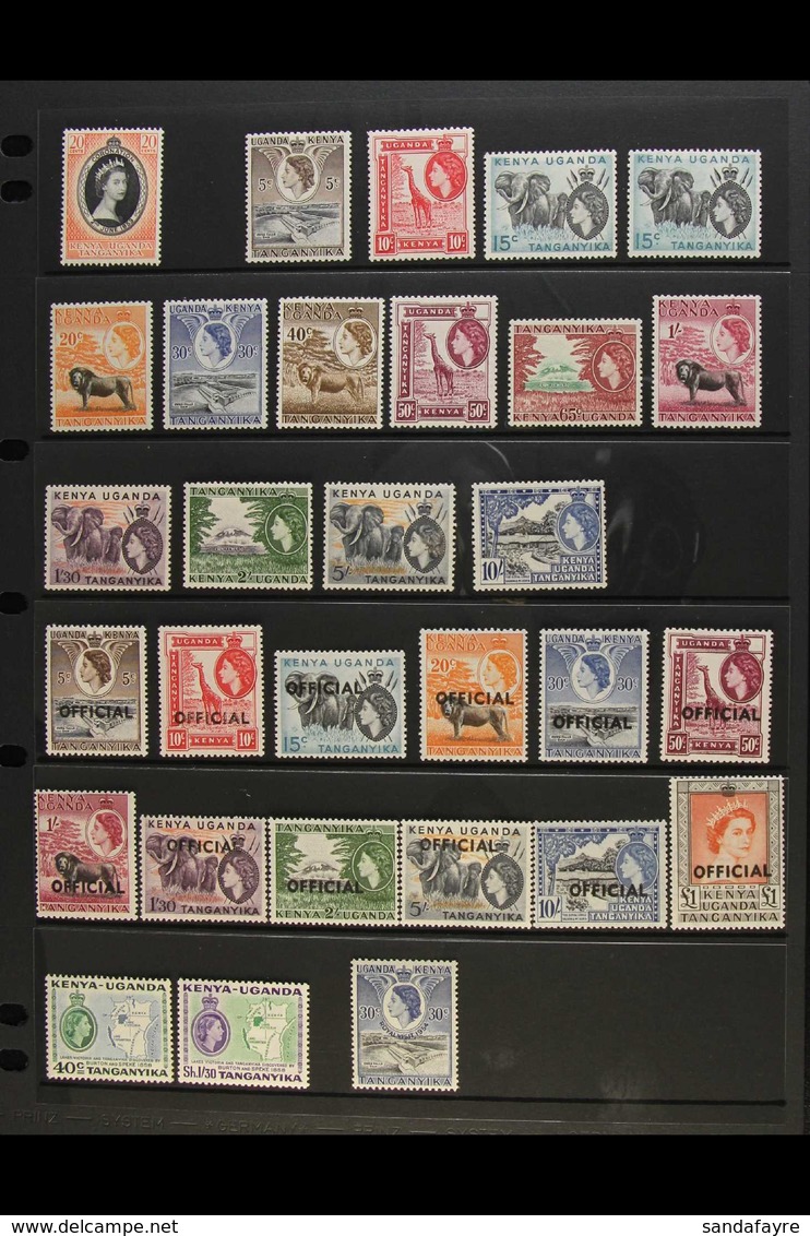 1953-74 FINE MINT COLLECTION Presented On Stock Pages. Includes 1954-59 Set To 10s, 1959 Official Opt'd Set Complete, 19 - Vide