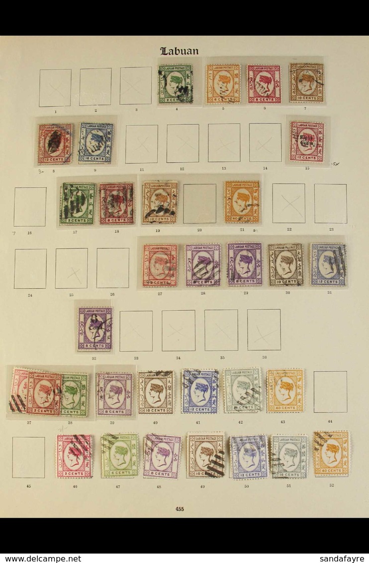 1880-1902 QUEEN VICTORIA USED COLLECTION Presented On A Imperial Album Pages, Includes 1880-82 Wmk Crown CC Complete Set - North Borneo (...-1963)
