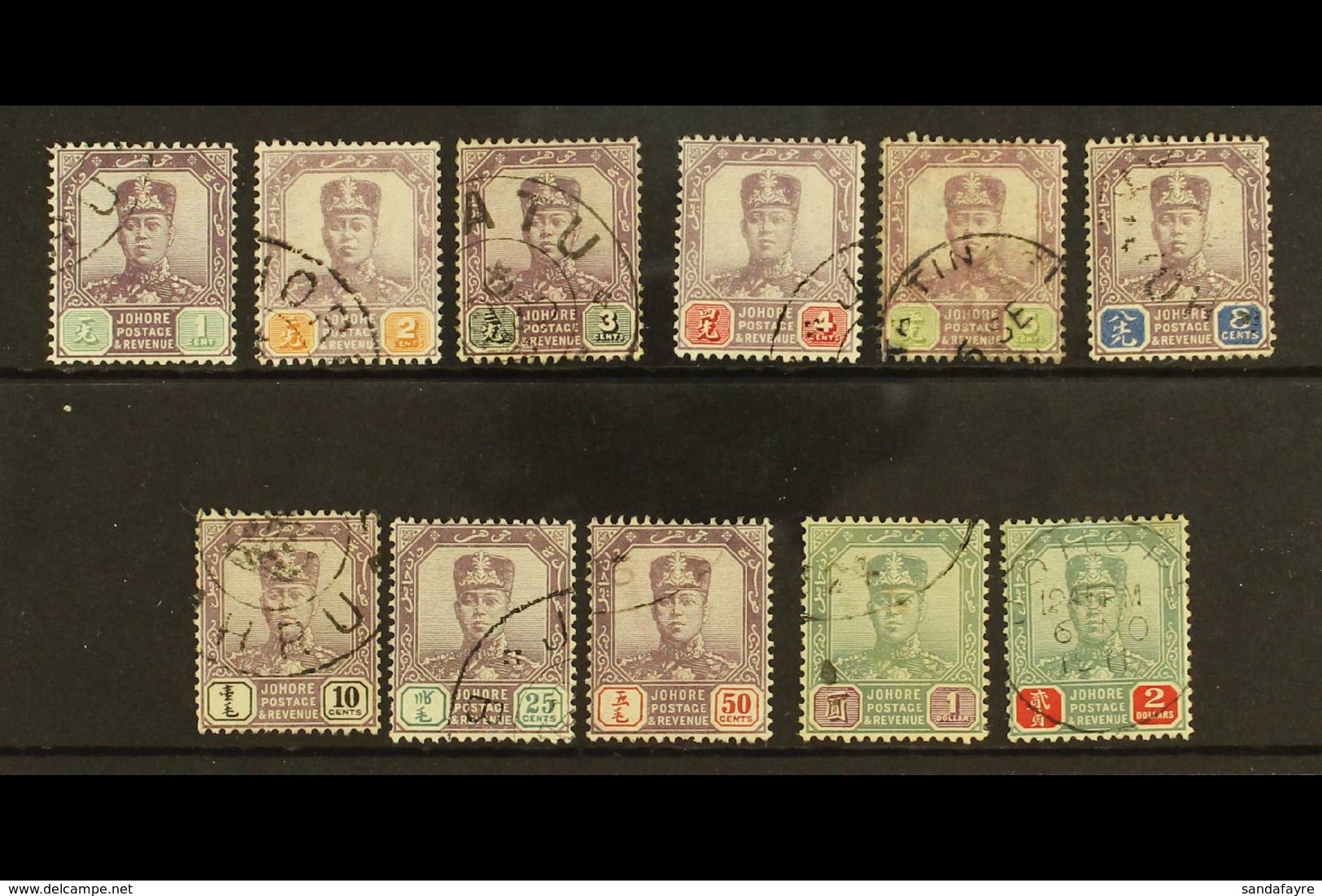 JOHORE 1904-10 Sultan Sir Ibrahim, Wmk Rosette, Set To $2, SG 61/71, Good To Fine Used, 5c Thinned, $1 & $2 Toned, But S - Autres & Non Classés