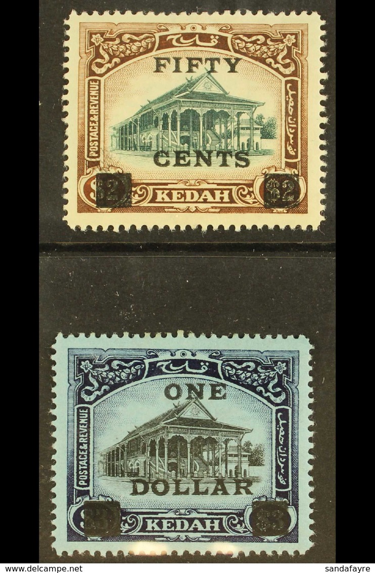 KEDAH 1919 50c On $2 And $1 On $3, SG 24/25, Very Fine Mint. (2) For More Images, Please Visit Http://www.sandafayre.com - Autres & Non Classés