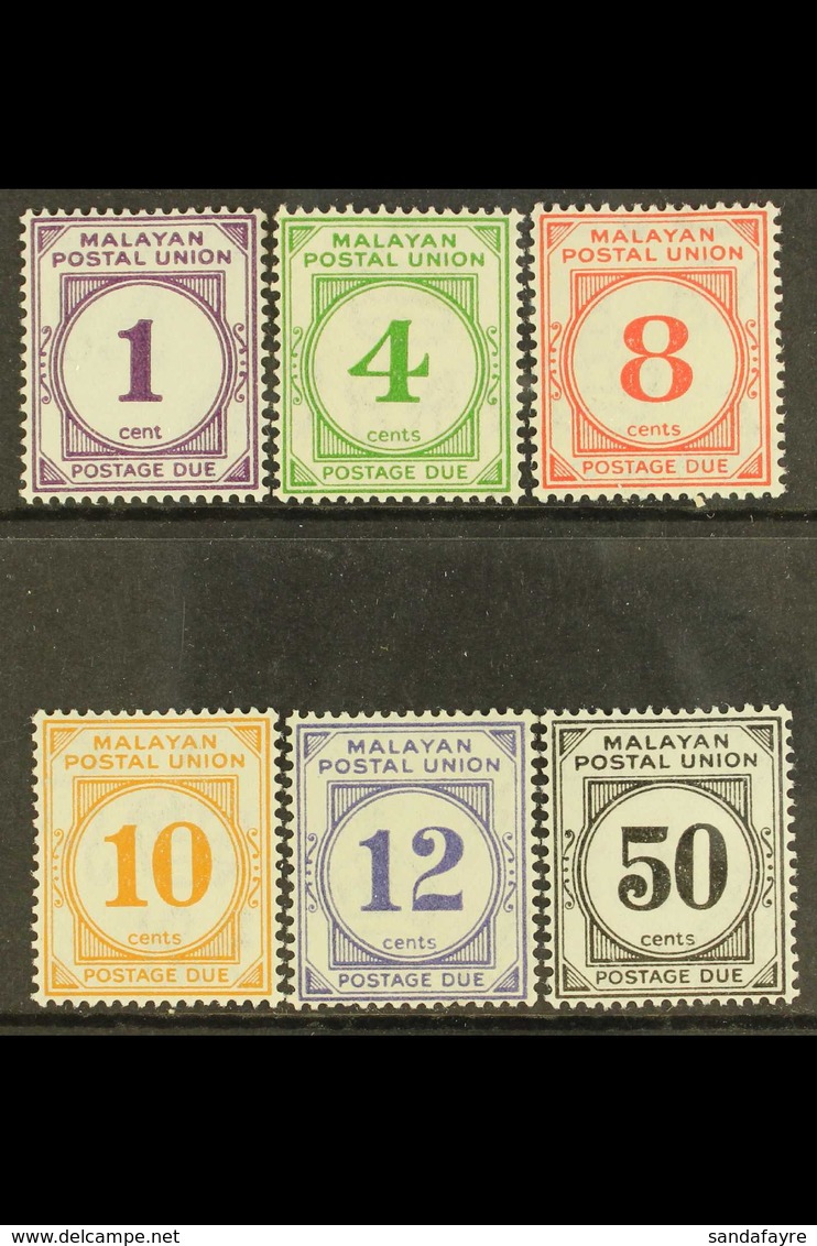 MALAYA POSTAL UNION 1936-38 Postage Due Set, SG D1/6, Very Fine Mint (6 Stamps) For More Images, Please Visit Http://www - Autres & Non Classés
