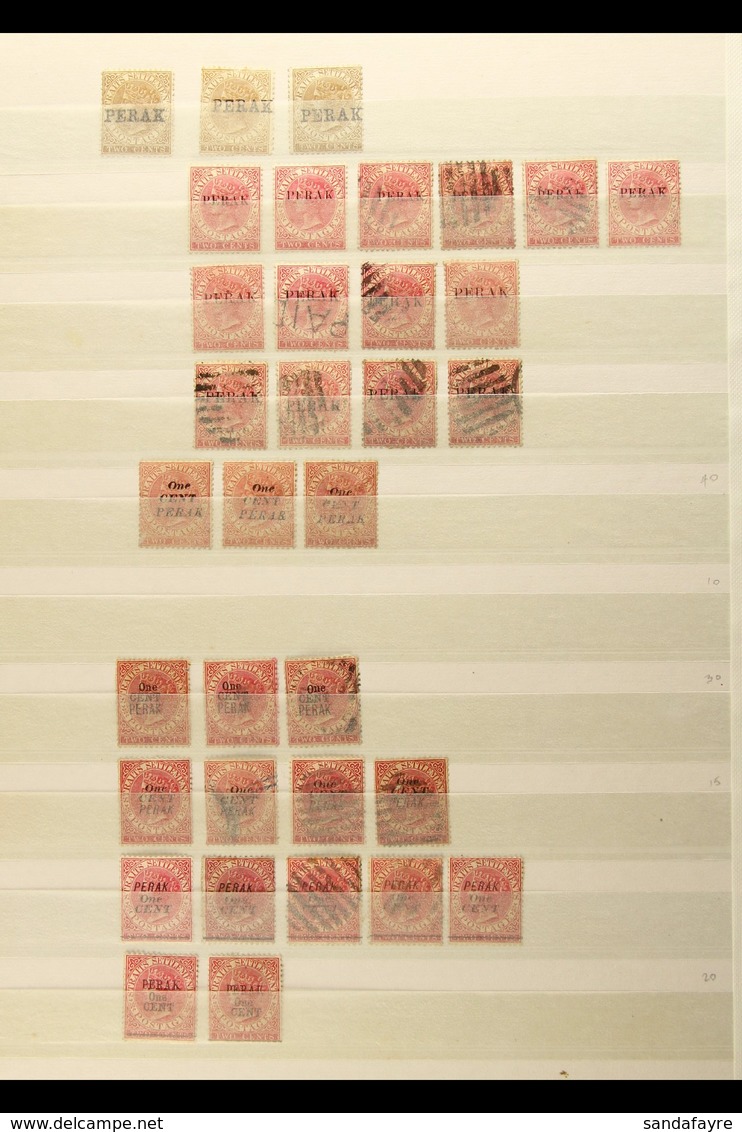 PERAK 1880-1957 ATTRACTIVE MINT & USED RANGES With Light Duplication On Stock Pages, Inc 1880-81 2c Opt (x3) Mint/unused - Other & Unclassified