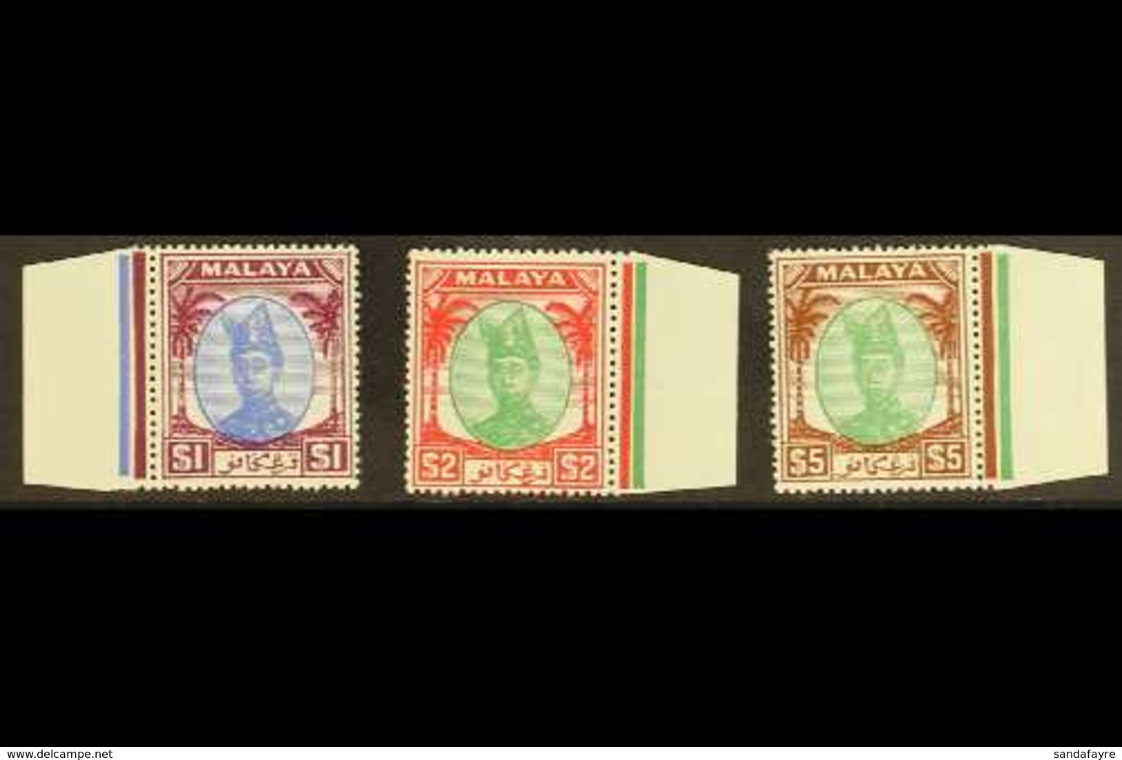 TRENGGANU 1959 $1-$5, SG 85/87, Never Hinged Mint. (3 Stamps) For More Images, Please Visit Http://www.sandafayre.com/it - Autres & Non Classés