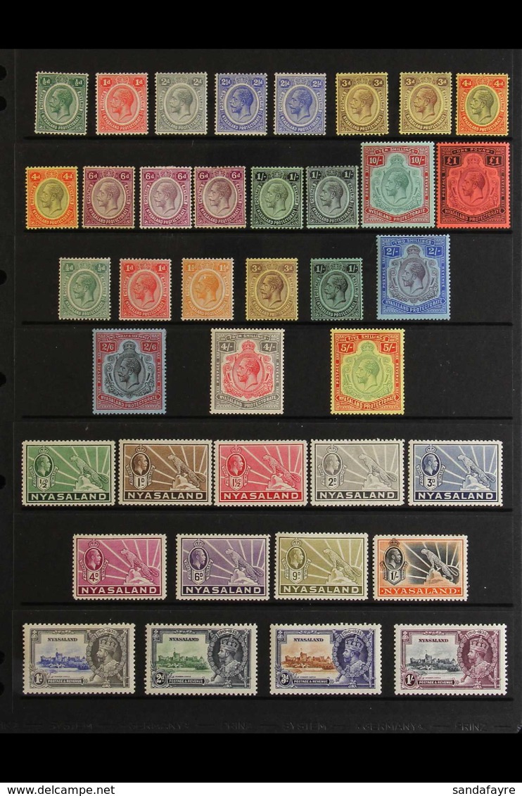 1913-36 MINT KGV COLLECTION. An Attractive Collection Presented On A Stock Page That Includes 1913-21 MCA Wmk Range With - Nyassaland (1907-1953)