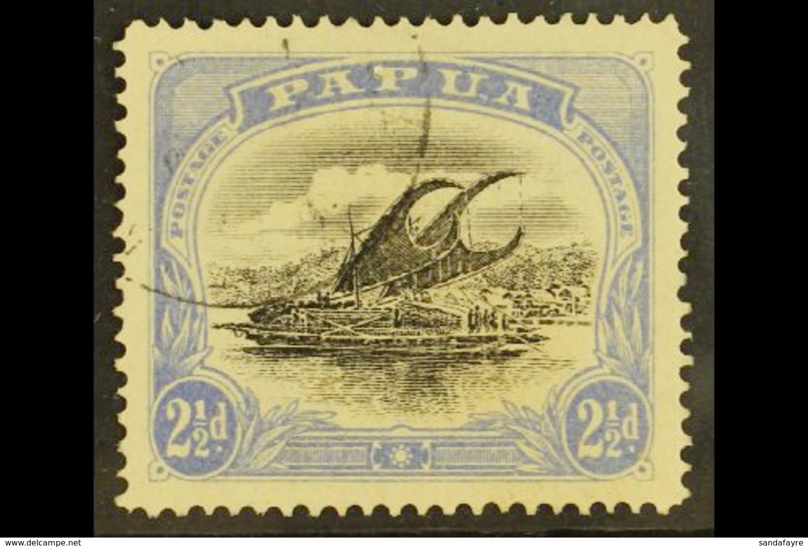 1907 2½d Black And Pale Ultramarine, Small Papua, P. 12½, SG 56a, Very Fine Used. For More Images, Please Visit Http://w - Papua New Guinea