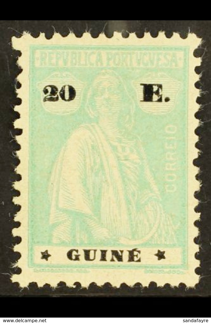 GUINEA 1919-26 20E Pale Emerald-green Ceres (SG 240, Afinsa 200 III-IV), Fine Mint Part Gum, Fresh. For More Images, Ple - Other & Unclassified