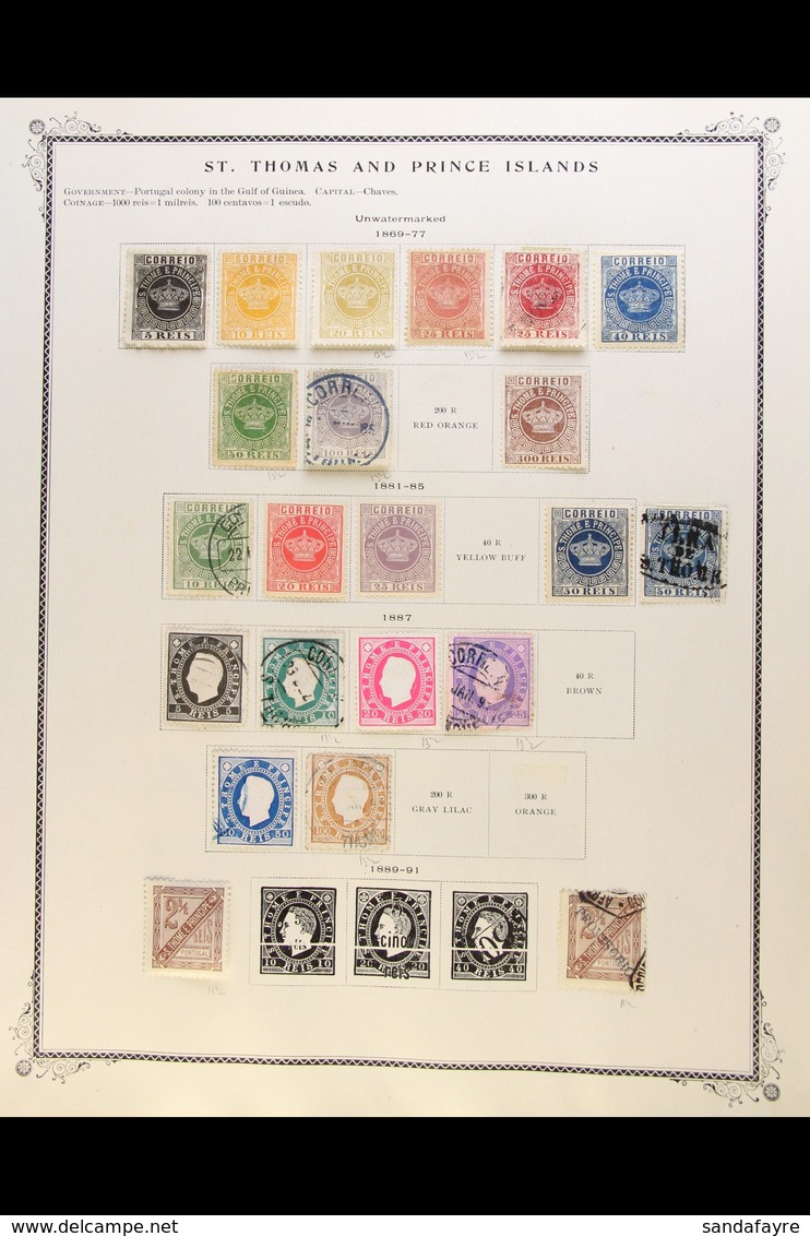 ST THOMAS & PRINCE ISLANDS 1875-1950 COLLECTION On Pages, Mint & Used, Inc 1875-1885 Most Vals To 300r Mint, 1895 To 200 - Sonstige & Ohne Zuordnung