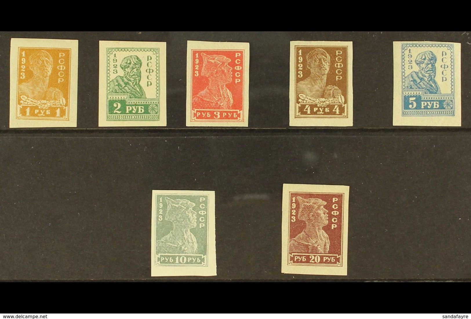 1923 Soldier And Worker Set, Imperf, SG 320a/324a, Very Fine Mint. (7 Stamps) For More Images, Please Visit Http://www.s - Other & Unclassified
