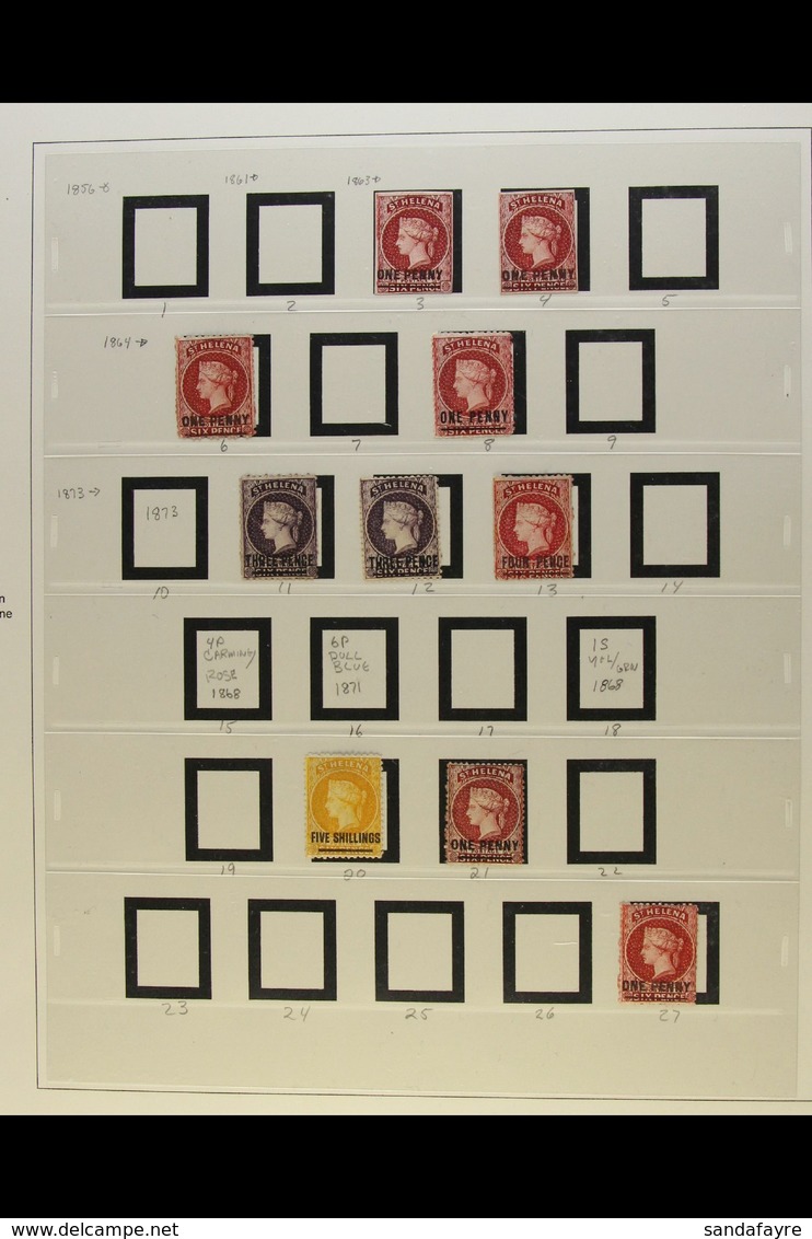 1863-1894 MINT FIRST TYPES COLLECTION An Identified Selection, Fresh Mint Or Mint/no Gum Presented On A Pair Of Hingeles - Sainte-Hélène