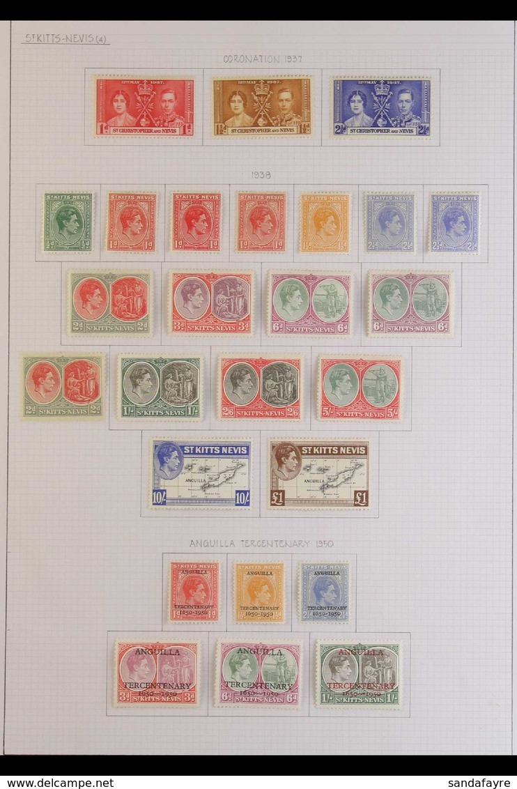 1937-74 VERY FINE MINT COLLECTION. An Attractive Collection Of Complete Sets Neatly Presented On A Series Of Sleeved Alb - St.Kitts And Nevis ( 1983-...)