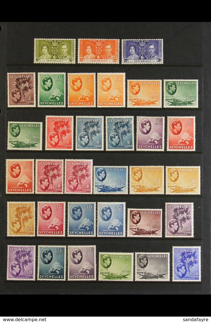 1937-52 VERY FINE MINT KGVI COLLECTION An Attractive & Valuable Collection, Complete For ALL Omnibus Sets & Basic Defini - Seychellen (...-1976)