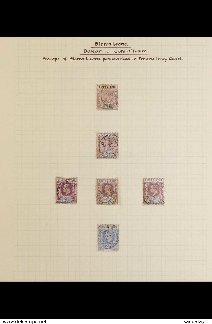 USED ABROAD COLLECTION - INTERESTING QV-KGV STAMPS Old Time Collection Written Up On Pages, With Stamps Displaying Clear - Sierra Leone (...-1960)