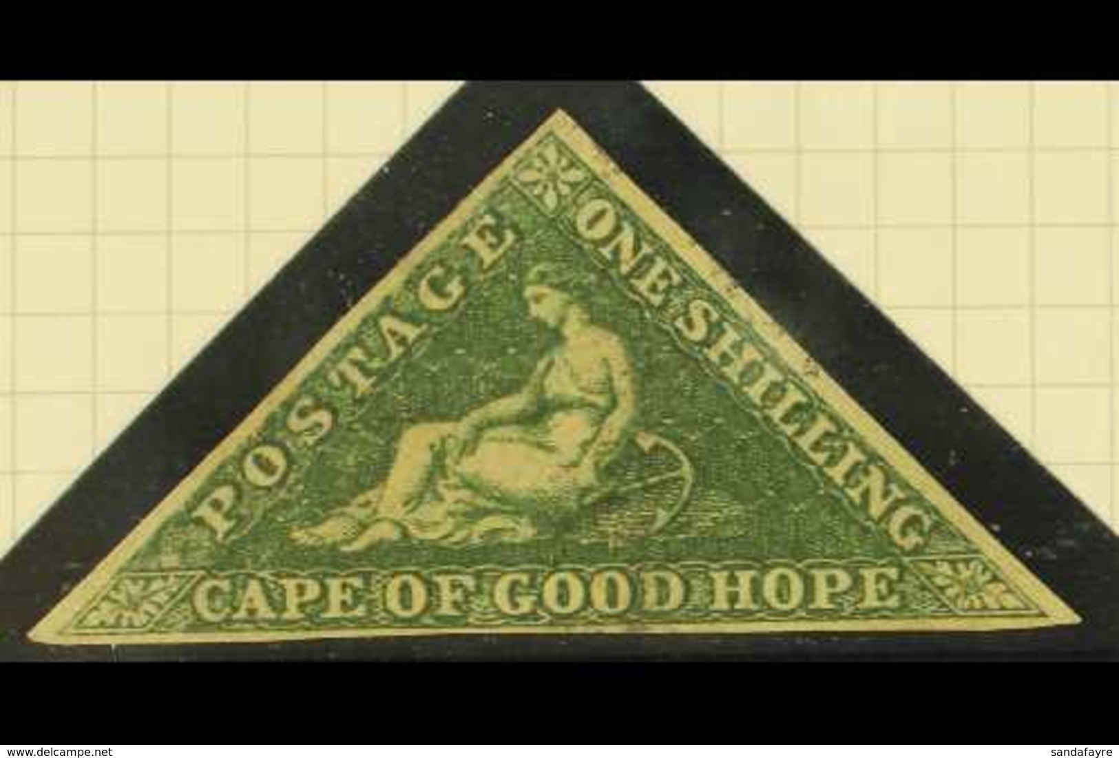 CAPE OF GOOD HOPE 1855 1s Deep Dark Green, SG 8b, Very Fine Used With Neat Margins And Light Cancel. For More Images, Pl - Non Classés