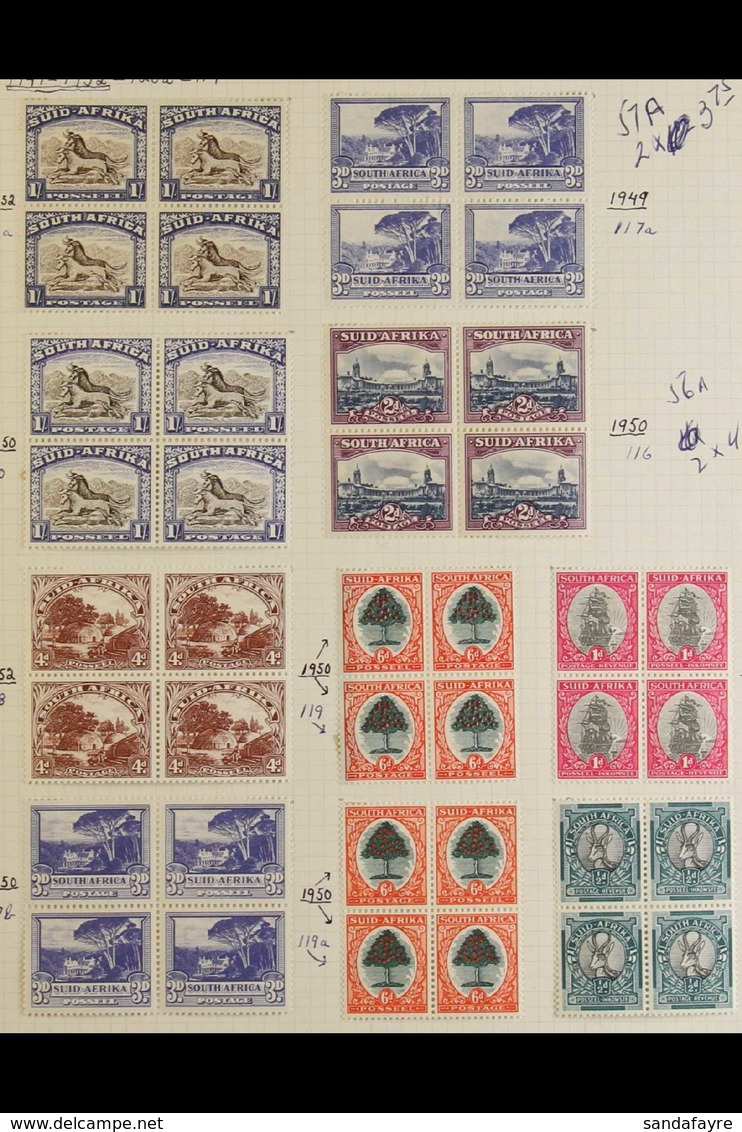 1947-67 FINE MINT/NHM BLOCKS OF FOUR COLLECTION On Pages Incl. 1947-54 Pictorial To Both 1s Shades, Good Range Of Others - Zonder Classificatie