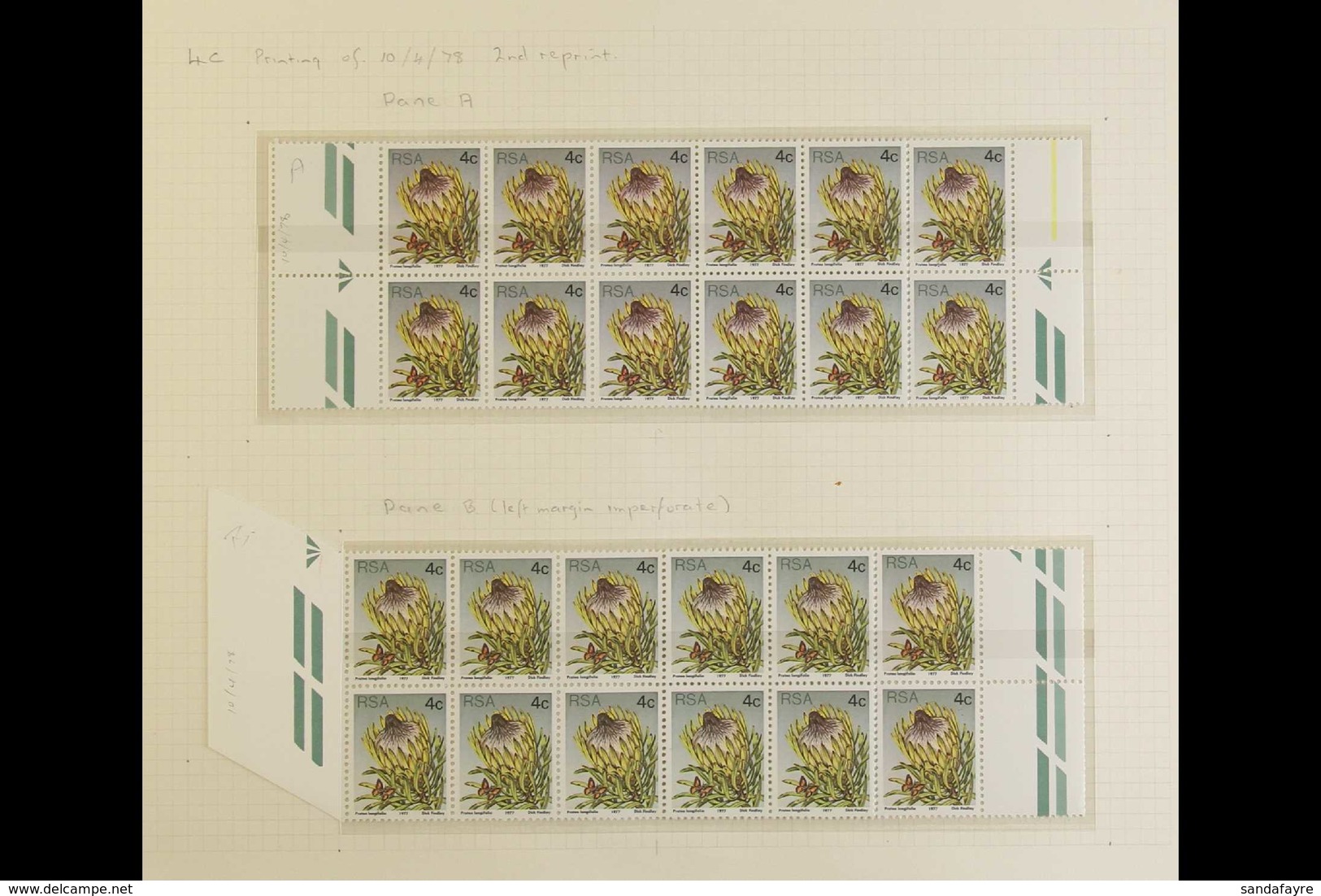 1977-82 PROTEA DEFINITIVE CYLINDER BLOCKS All Values In Perf 12½ Cylinder Blocks Plus Coils In Strips Of 5 Or Larger, Al - Non Classés