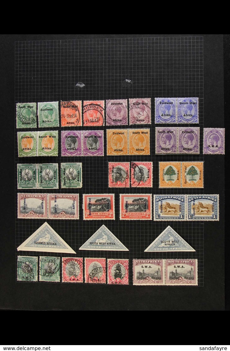 1923-54 MINT & USED COLLECTION We See A Number Of Better Stamps & Sets Worth Extracting, All In Correct Horizontal Pairs - Südwestafrika (1923-1990)