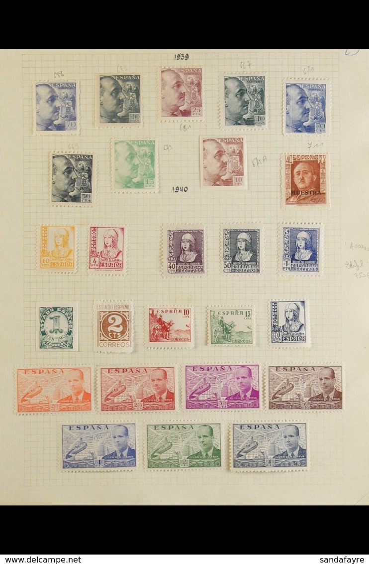 1937-1960 NATIONAL STATE ISSUES. ATTRACTIVE FINE MINT COLLECTION On Leaves, All Different, Includes 1937 4p Isabella Wit - Sonstige & Ohne Zuordnung