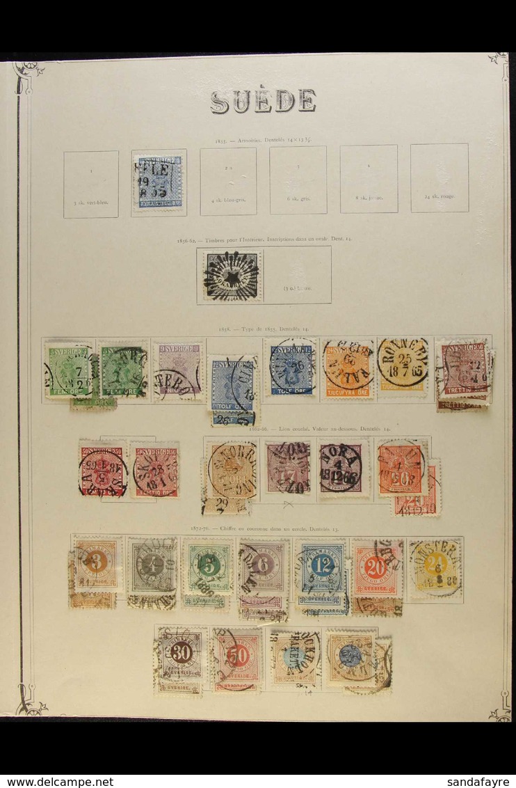 1855-1907 KING OSCAR I & II COLLECTION CAT £4250+ A Valuable "Old Time" Used Collection Presented On Printed Pages, Ofte - Sonstige & Ohne Zuordnung