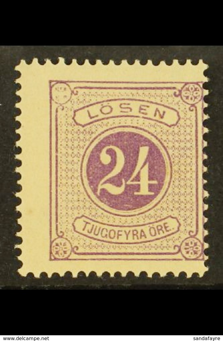 POSTAGE DUES 1874 24ore Red Violet, Facit L7a, Fine And Fresh Mint, Centred Right But Quite Lovely. For More Images, Ple - Other & Unclassified