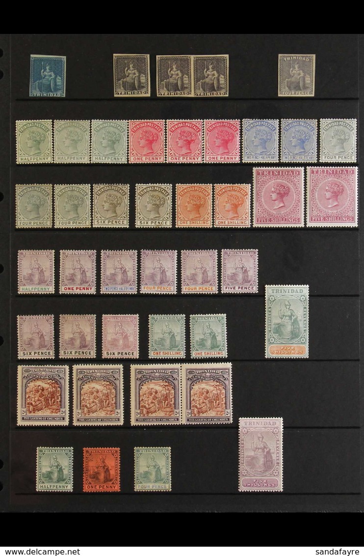 1851-1952 VALUABLE MINT DISCOVERY. A Selection Of Mint Issues With Many Better/top Values Found In An Old Commercial Env - Trinité & Tobago (...-1961)