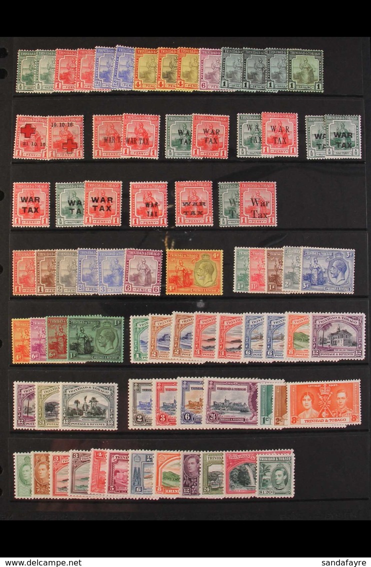 1913-66 FINE MINT COLLECTION Incl. 1913-23 With Shades To 1s (4), War Tax Issues Incl. SG 184, 1935-37 To 48c Incl. Perf - Trinidad & Tobago (...-1961)