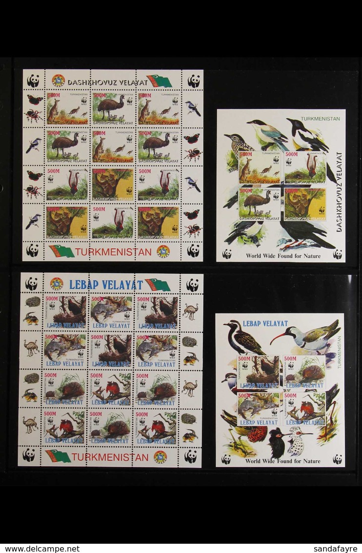 LOCAL PRIVATE ISSUES 1990's Superb Never Hinged Mint All Different Group Of Se-tenant Sheetlets & Mini-sheets On Stock P - Turkménistan