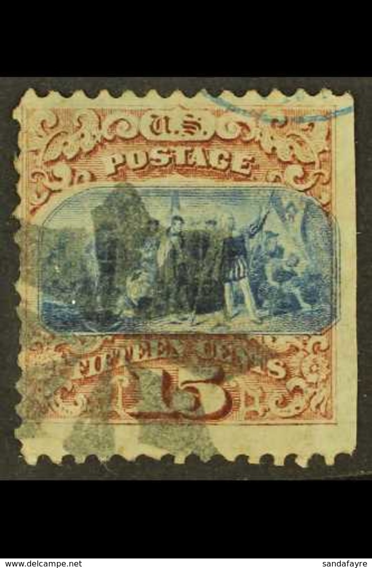 1869 15c Brown And Blue Landing Of Columbus Type II, Scott 119, Good Used With Straight Edge At Right. For More Images,  - Autres & Non Classés