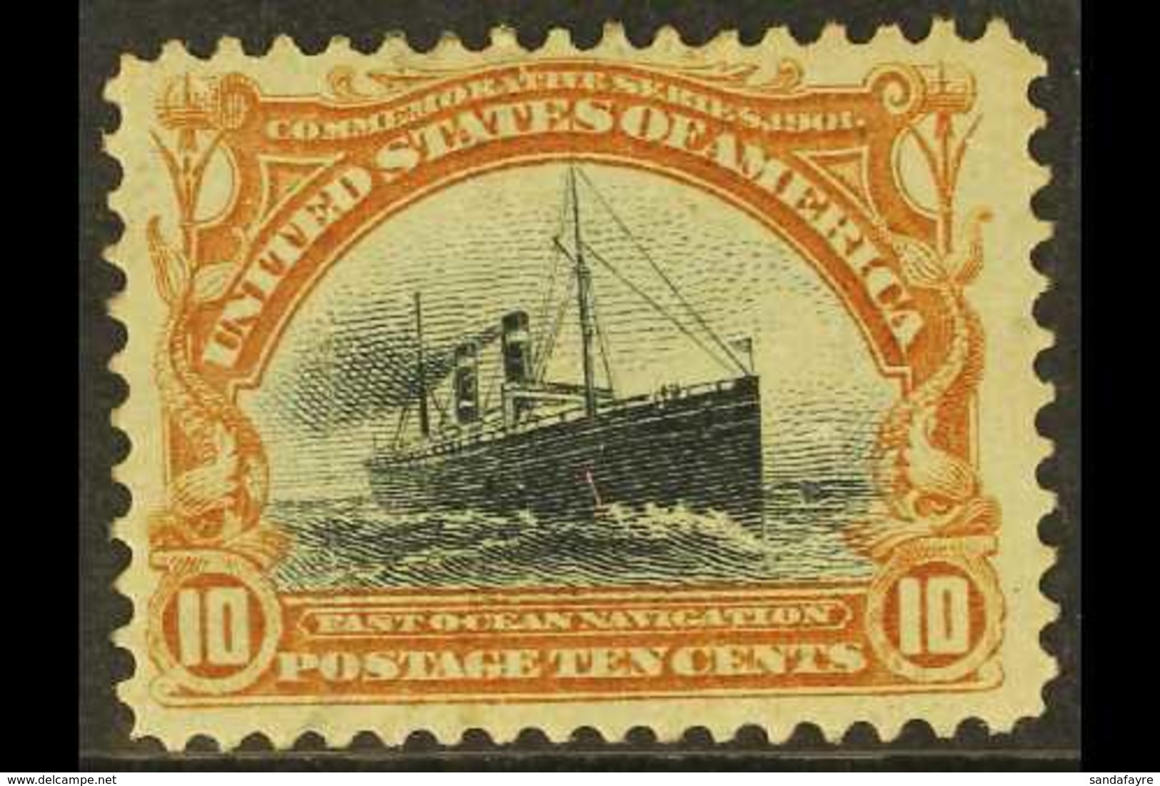 1901 10c Yellow Brown And Black Pan American Exposition, Scott 299, An Attractive Mint Example, Tiny Gum Thin. For More  - Other & Unclassified