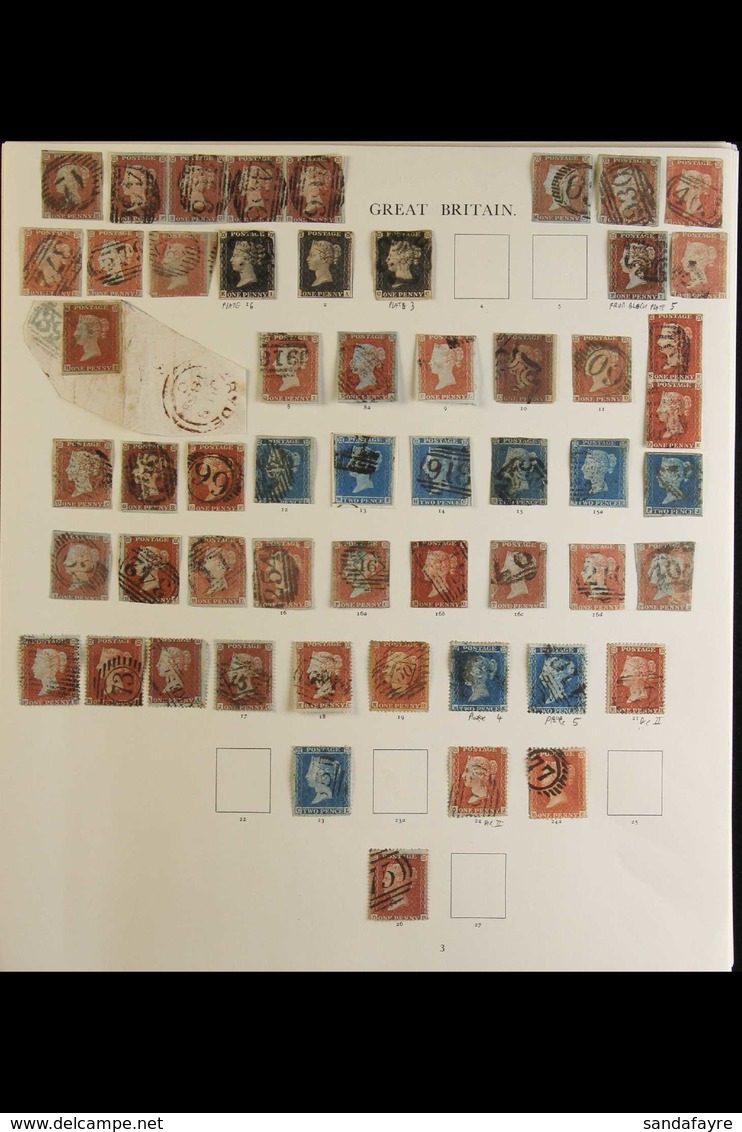 1840-1900 VALUABLE USED COLLECTION, CAT £60,000+! An Interesting Collection With Many Shades, Plates & Blocks Of 4 Displ - Autres & Non Classés