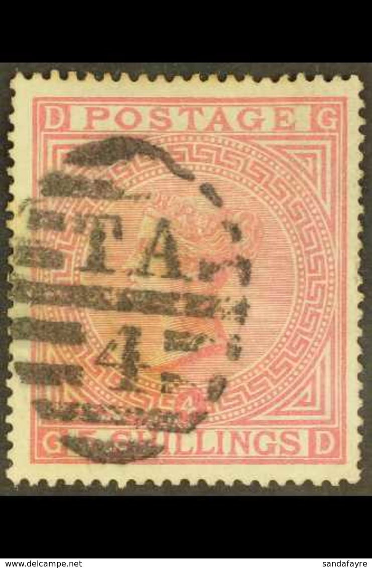 1867-83 5s Rose, Watermark Large Anchor, Plate 4, SG 134, Very Finely Used, Small Thin. Cat £4,200. Particularly Attract - Sonstige & Ohne Zuordnung