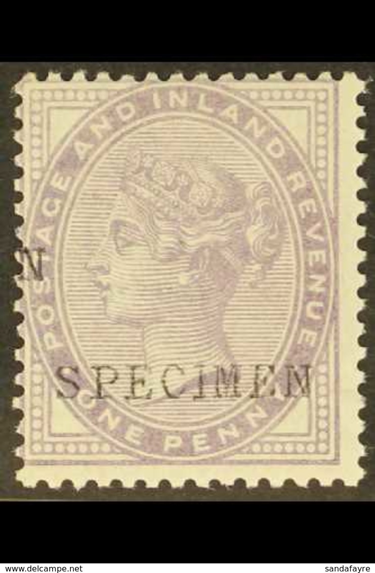 1881 1d Bluish Lilac, Die II, 16 Dots, Handstamped "SPECIMEN" (SG Type 9), SG 172as, Never Hinged Mint. For More Images, - Autres & Non Classés