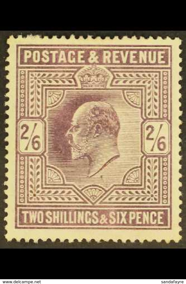 1902-10 2s6d Dull Purple On Chalky Paper, SG 262, Very Fine Mint. For More Images, Please Visit Http://www.sandafayre.co - Other & Unclassified