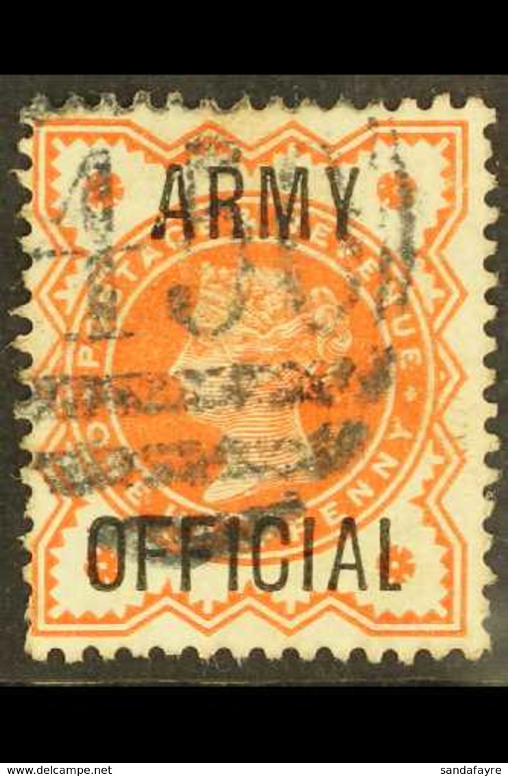 OFFICIALS ARMY ½d Vermillion "OFFICIAL" (SG O41) With Unlisted Short Foot To L , Good Used & Unusual For More Images, Pl - Autres & Non Classés