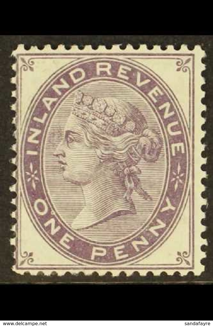 POSTAL FISCAL 1881 1d (Die 4, Plate 144) Wmk Orb, Perforated COLOUR TRIAL In Dull Purple, See Note After SG Spec L123 (= - Autres & Non Classés