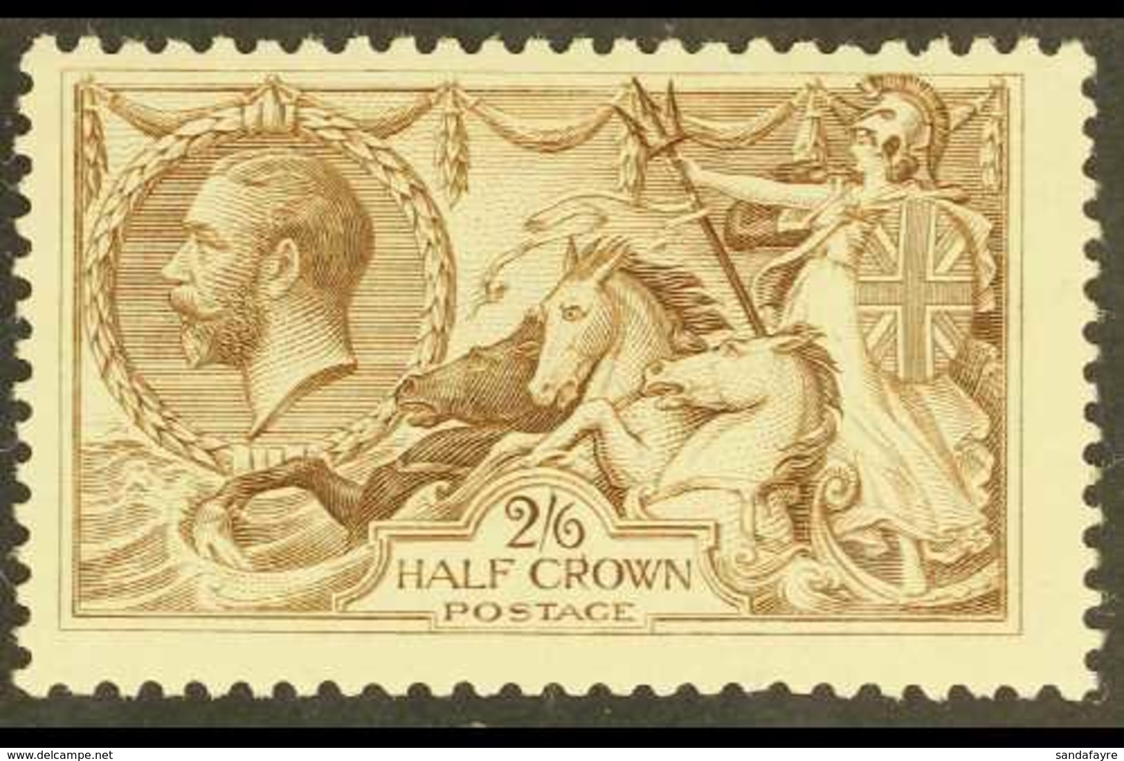 1918-19 2s6d Pale Brown Seahorse, B.W. Printing, SG 415a, Never Hinged Mint. For More Images, Please Visit Http://www.sa - Non Classés