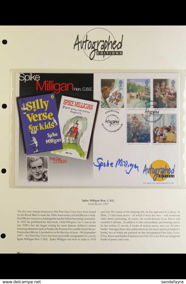 1997 AUTOGRAPHED COVERS - COMEDIANS An Attractive Trio Of Autographed Covers That Includes Enid Blyton FDC With Illustra - Sonstige & Ohne Zuordnung