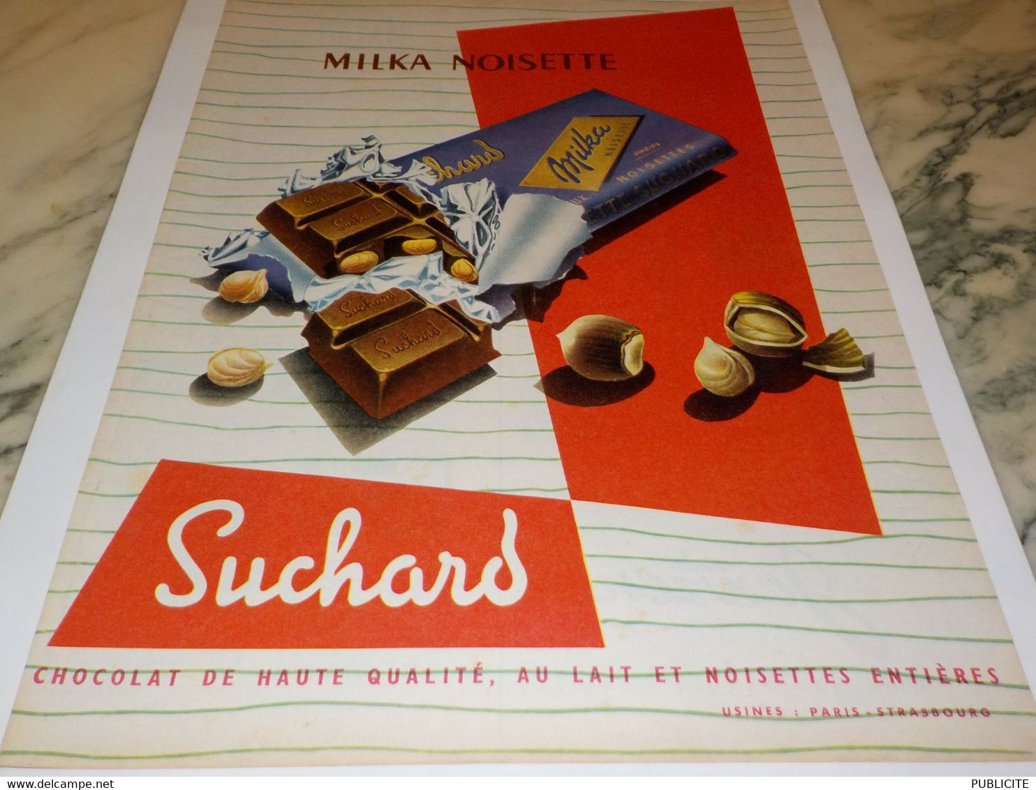 ANCIENNE PUBLICITE CHOCO MILKA SUCHARD 1959 - Publicités