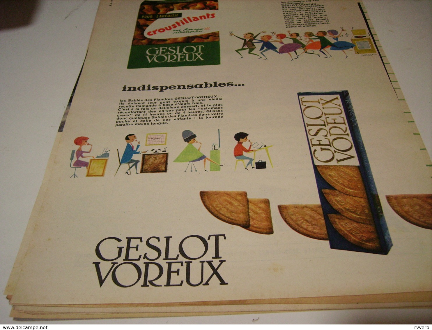ANCIENNE PUBLICITE  POUR APERITIF GESLOT VOREUX 1959 - Affiches