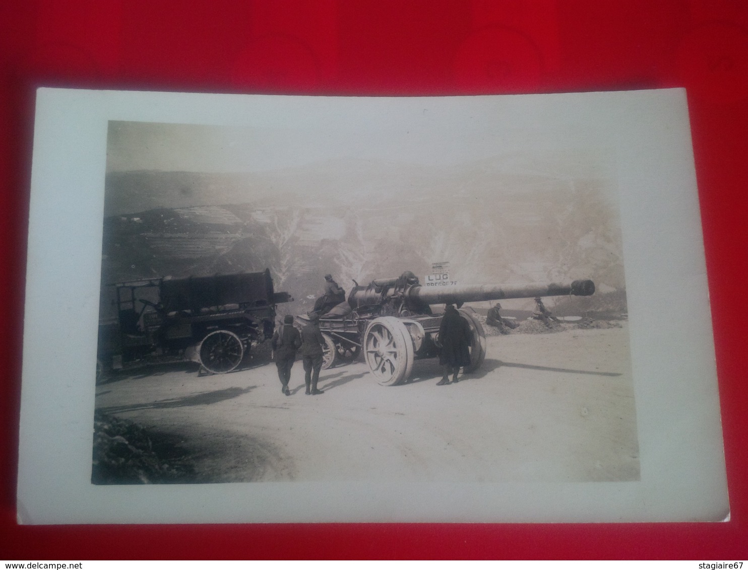 CARTE PHOTO RICORDO DEL COL D ASIAGO ET COL DEL LAMPO CANONE GRANDE PORTA 1918 - Other & Unclassified