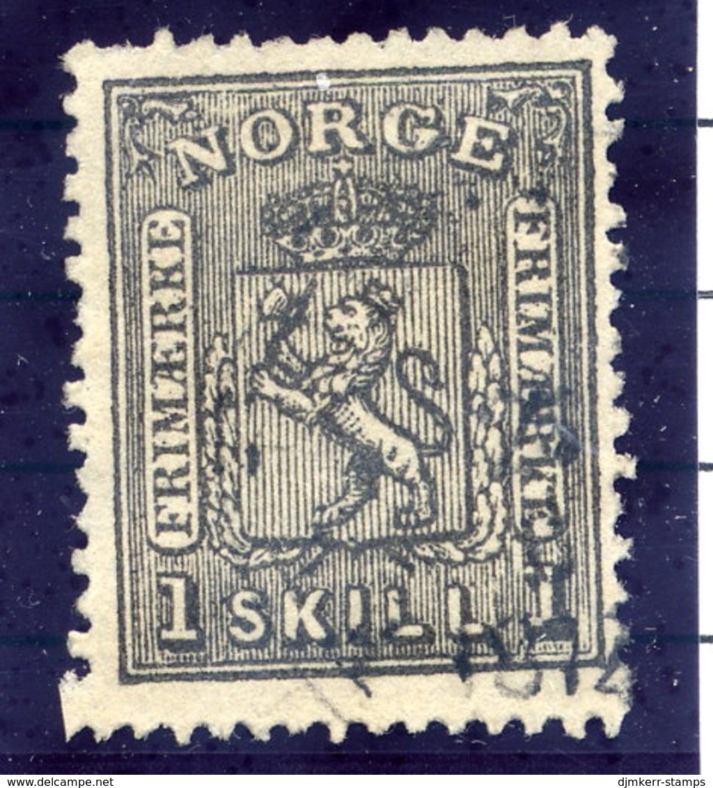 NORWAY 1868 Arms 1 Sk.  Used. Michel 11 - Used Stamps