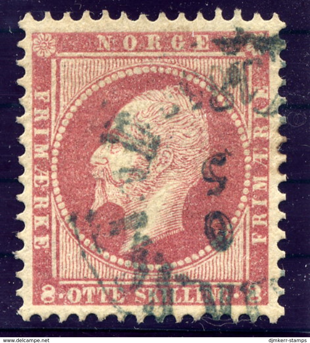 NORWAY 1856 King Oskar 8 Sk. Used.  Michel 5 - Gebraucht