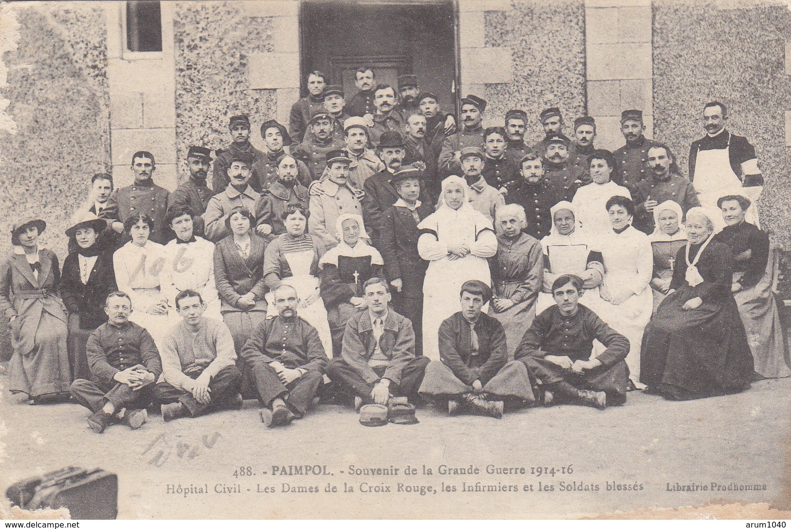 PAIMPOL :  Guerre 1914 - Les Dames De La Croix Rouge à L'Hôpital Civil - Paimpol