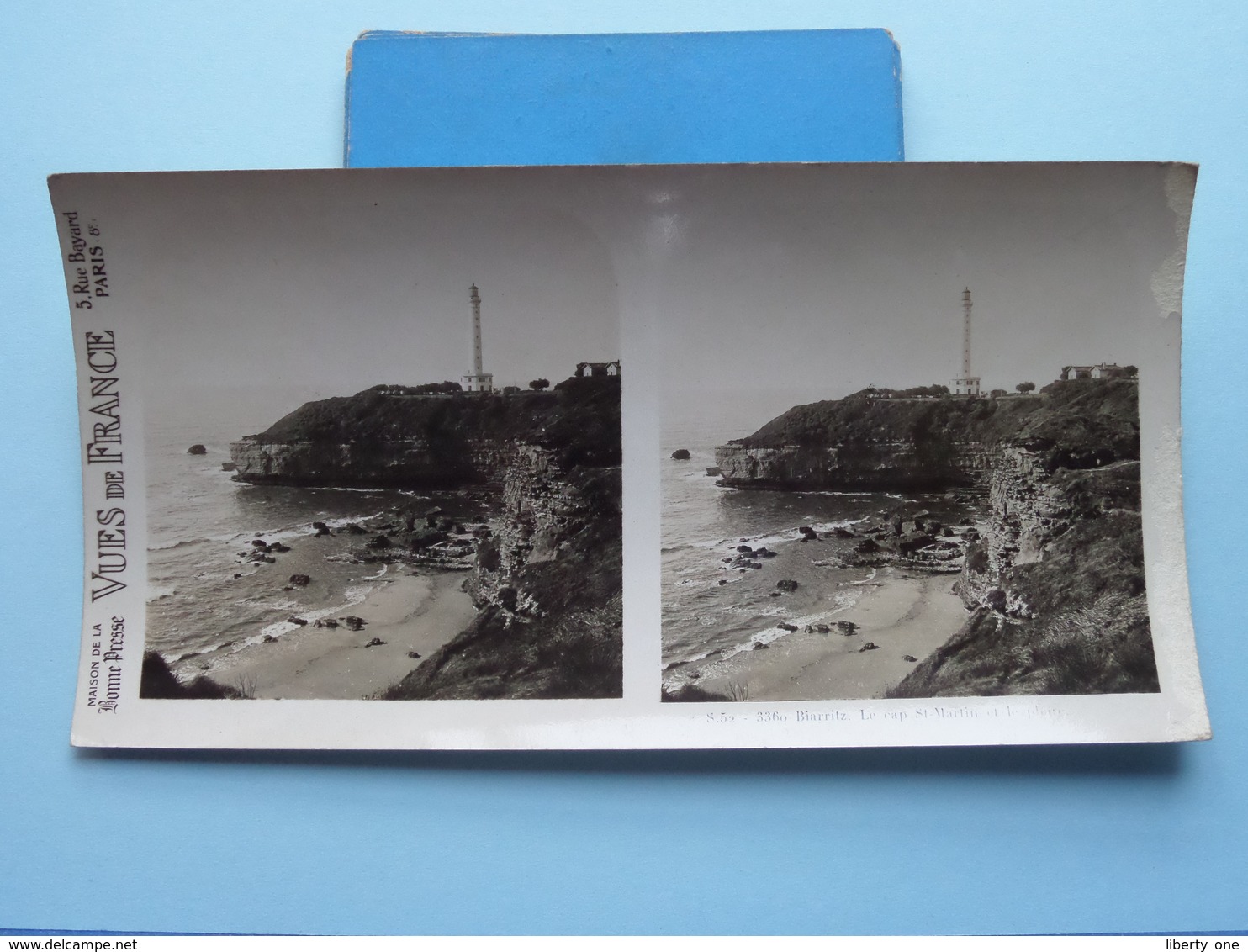 BIARRITZ : Le Cap St. Martin Et Le Plage : S. 52 - 3368 ( Maison De La Bonne Presse VUES De FRANCE ) Stereo Photo - Photos Stéréoscopiques