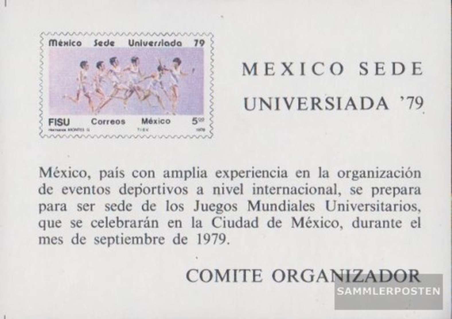 Mexiko Block22 (kompl.Ausg.) Postfrisch 1979 Universiade - Mexiko