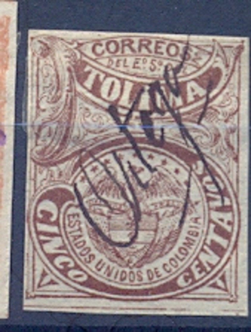 Colombia   Old Stamp Tolima  Fine Used   Nice Pen Cancel - Colombia