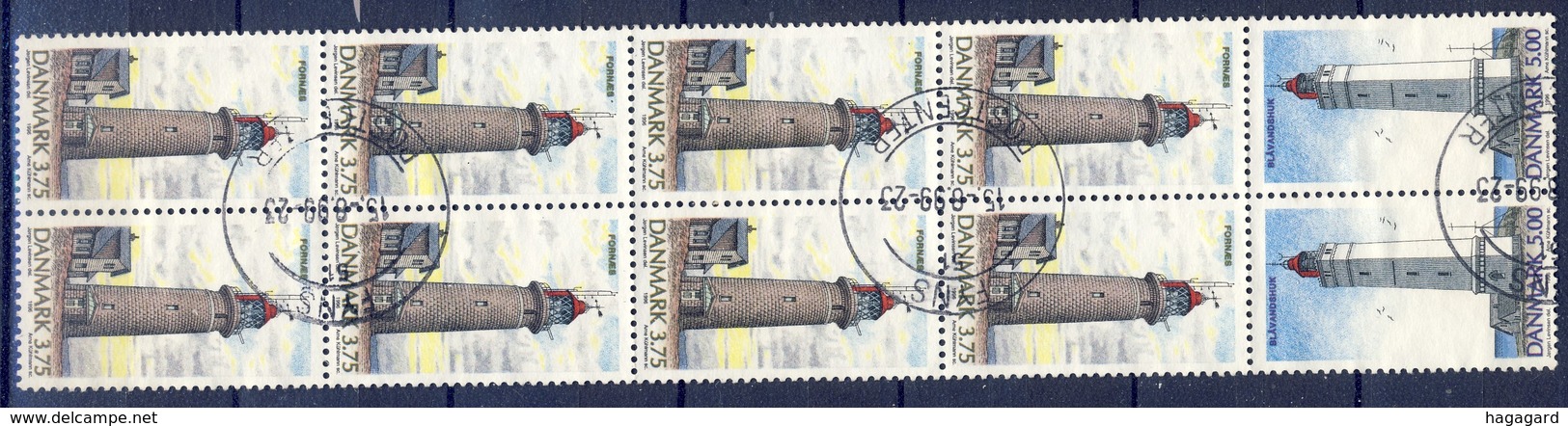 +G2107. Denmark 1996. Lighthouses. Coprint/ Sheetlet From Booklet. Michel 51. Cancelled. - Blokken & Velletjes