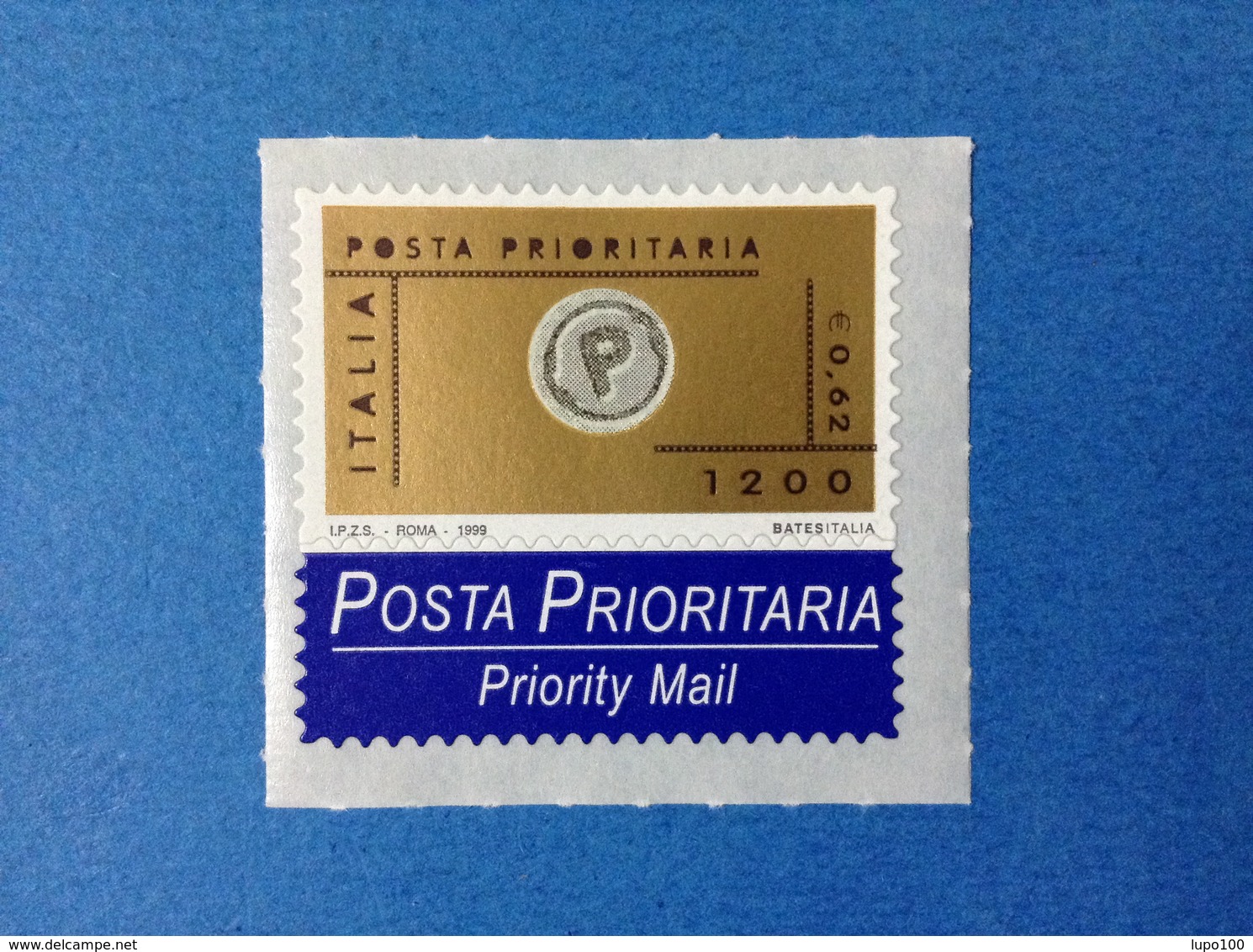 1999 ITALIA POSTA PRIORITARIA FRANCOBOLLO NUOVO STAMP NEW MNH** - PRIORITARIO 1200 LIRE 0,62 EURO CON ETICHETTA - 1991-00:  Nuevos